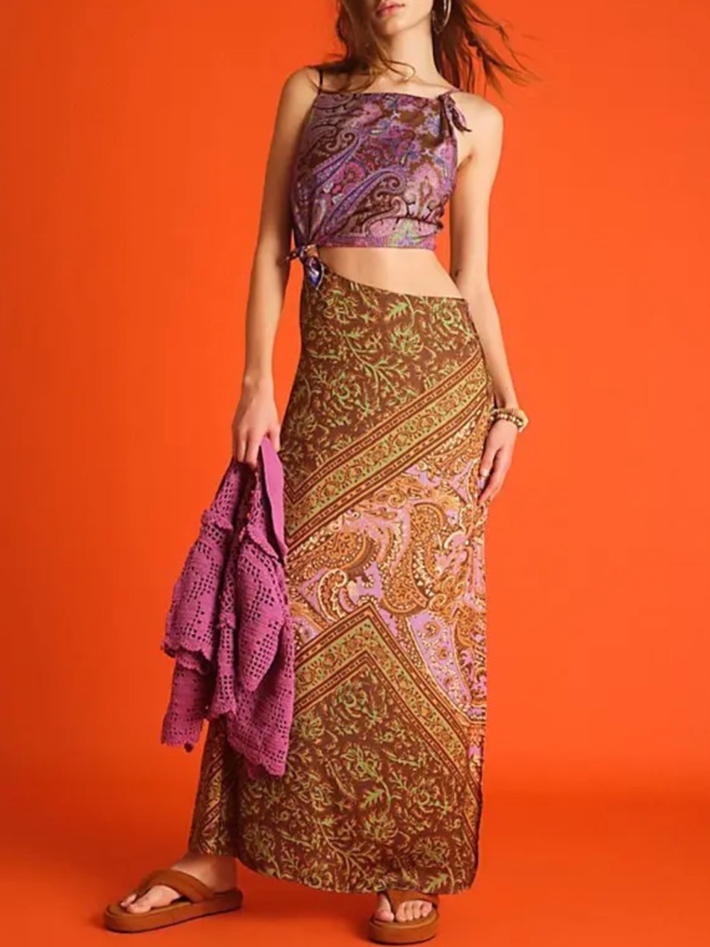 Free People Ingrid Midi Dress in Festival Combo | 6